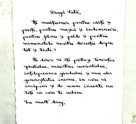 Scrisoare mesaj personalizat, cadou pentru tata - tip papirus în sticlă  (model 2) [1]