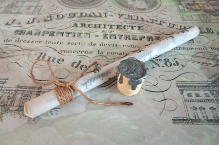 Scrisoare mesaj personalizat, cadou pentru soție - tip papirus în sticlă (model 4) [3]