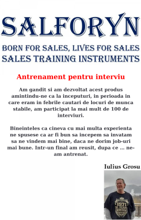Produse - Antrenament pentru interviu