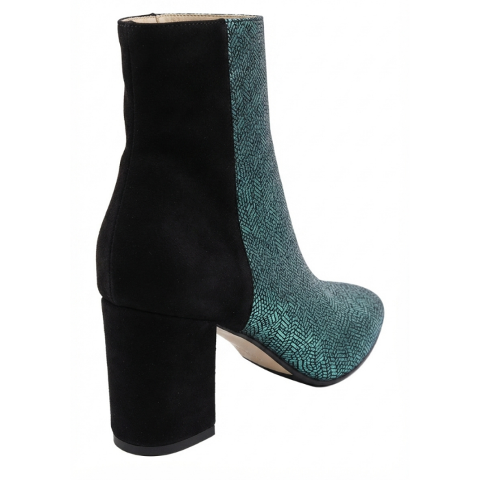 Botine damă piele – Emerald Metallic, vârf ascuțit [3]