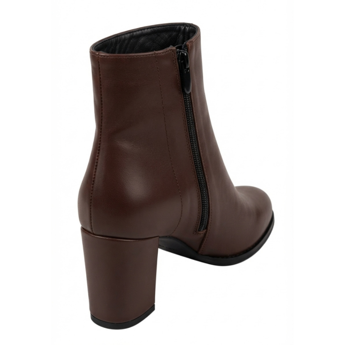 Botine damă piele naturală maro cognac [3]