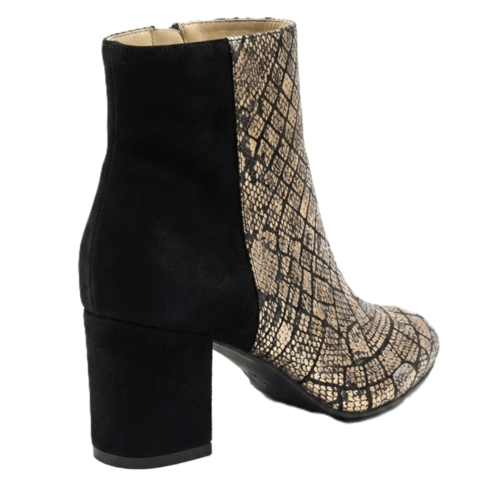 Botine damă piele – Python Golden, vârf ascuțit [3]
