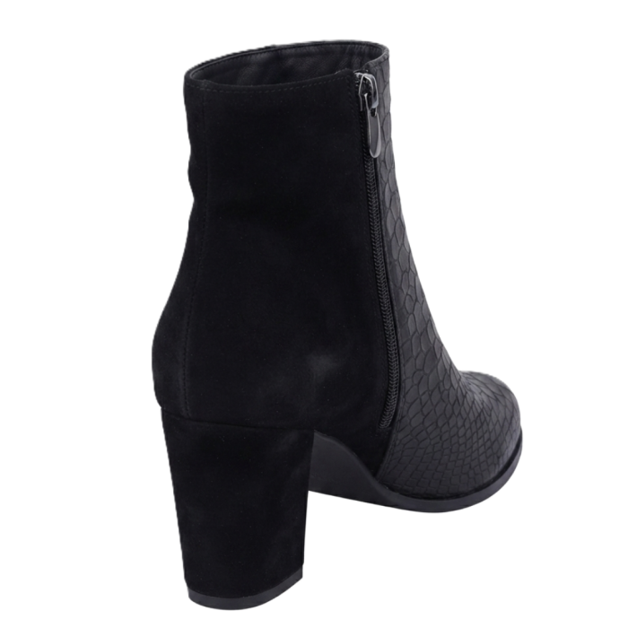 botine dama piele naturala black scales piele intoarsa neagra toc bloc [3]