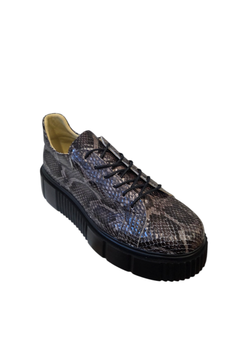 Pantofi damă casual cu imprimeu șarpe, bej-negru, 39 [2]