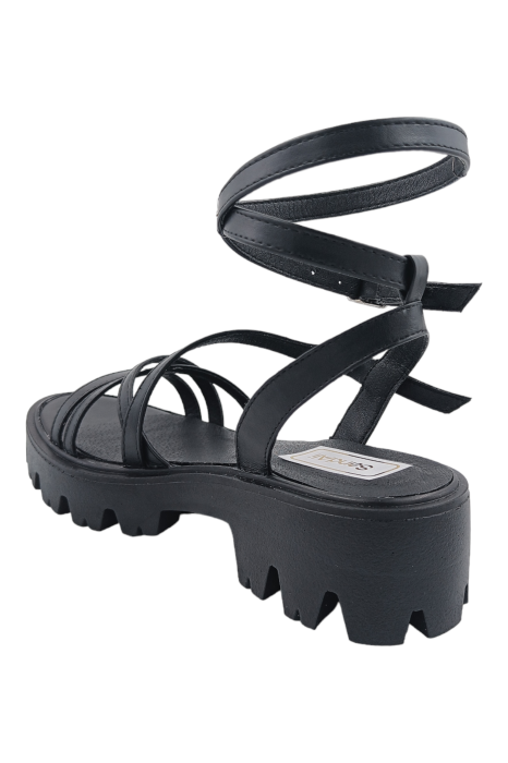 Sandale dama fara toc, piele naturala, negru, 37 [5]