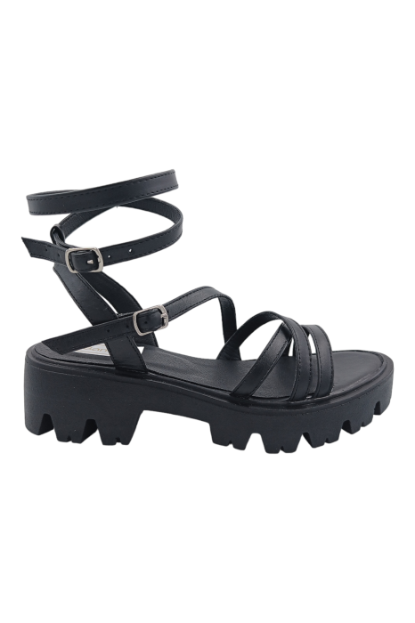 Sandale dama fara toc, piele naturala, negru, 37 [1]