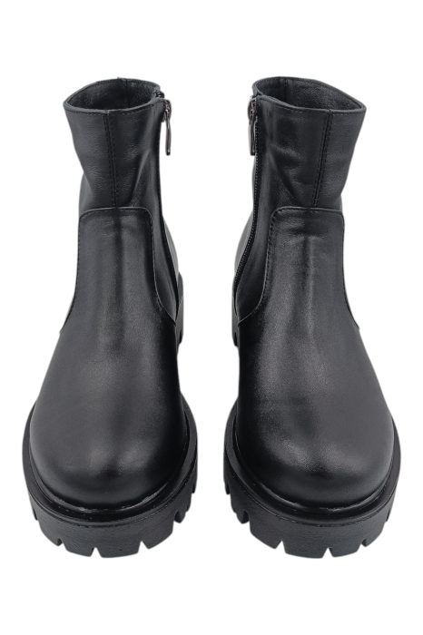 Ghete damă casual, piele naturală, talpă ușoară, negru, 33 [4]