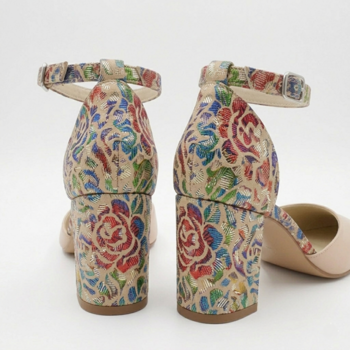 pantofi dama bej piele naturala luxury mosaic [4]