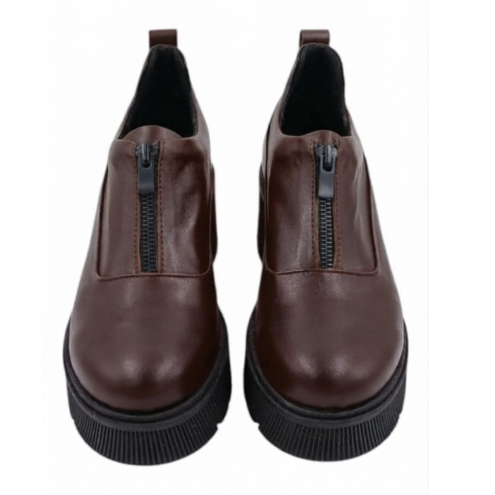 Pantofi damă piele naturală maro cognac [4]