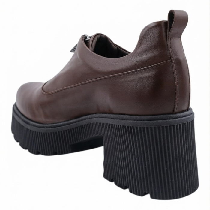 Pantofi damă piele naturală maro cognac [3]