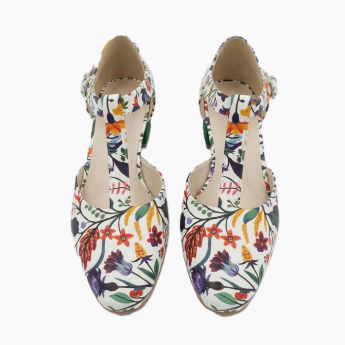 pantofi dama imprimeu floral garden varf patrat [3]