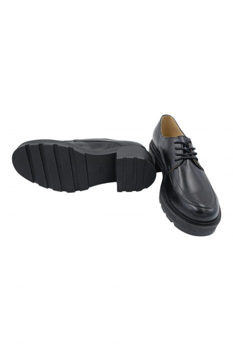 Pantofi damă eleganți, piele naturală, talpă ușoară, crampoane, negru, SANDALI [6]