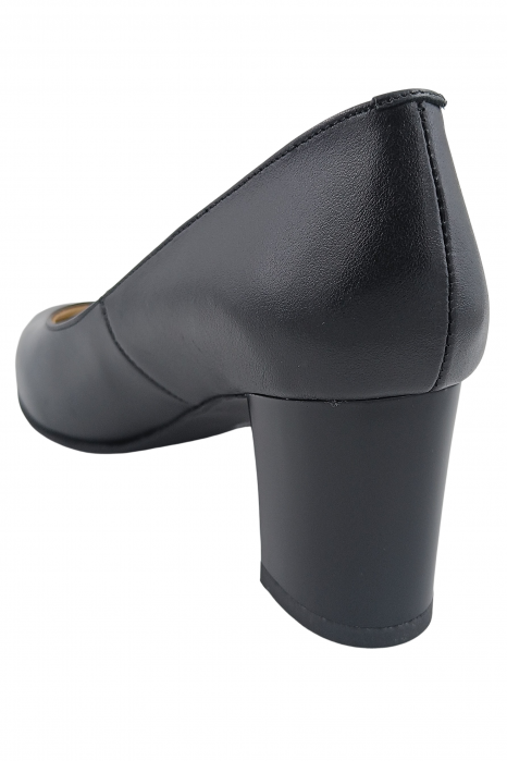 Pantofi damă eleganți, piele naturală, toc gros, negru. SANDALI [3]