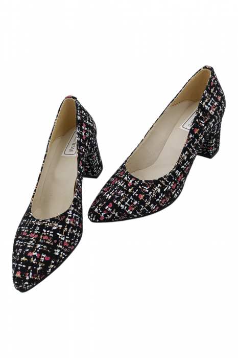 Pantofi damă eleganți, stiletto, piele naturală, toc gros, CARA, Sandali [5]