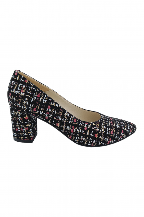 Pantofi damă eleganți, stiletto, piele naturală, toc gros, CARA, Sandali [2]