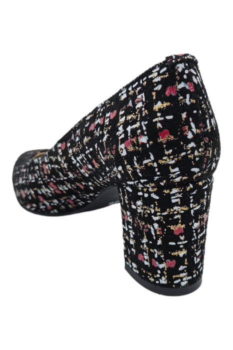 Pantofi damă eleganți, stiletto, piele naturală, toc gros, CARA, Sandali [3]