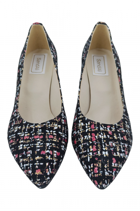 Pantofi damă eleganți, stiletto, piele naturală, toc gros, CARA, Sandali [4]