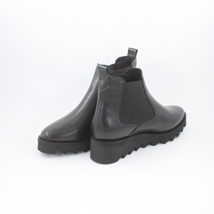 Ghete damă casual, piele naturală, elastic, talpă ușoară, negru, 35; 39 [4]