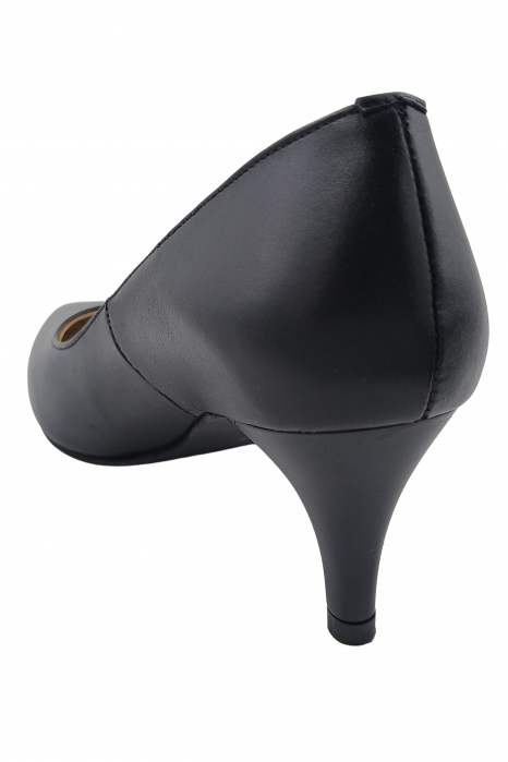 Pantofi damă, stiletto, piele naturală box, toc cui, negru, SANDALI [3]