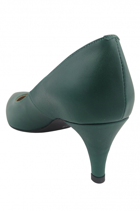 Pantofi damă, stiletto, piele naturală box, toc cui, verde, SANDALI [3]