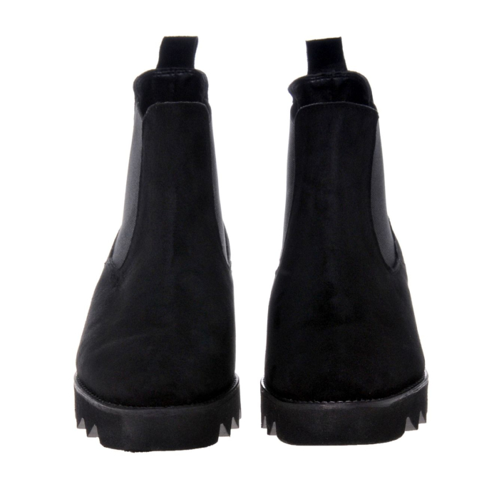 Ghete damă negre slip‑on piele întoarsă [3]
