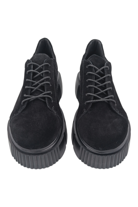 Pantofi damă velur negru cu talpă înaltă [4]