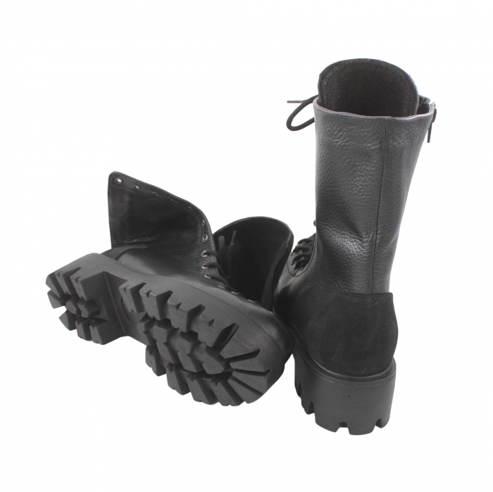 Pantofi damă eleganți, stiletto, piele naturală, toc gros îmbrăcat, tricolor, Sandali [5]