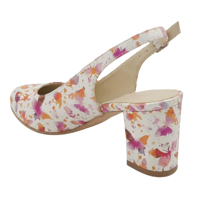 Pantofi-sandale dama Butterfly Bloom, piele naturala, toc 6 cm [3]