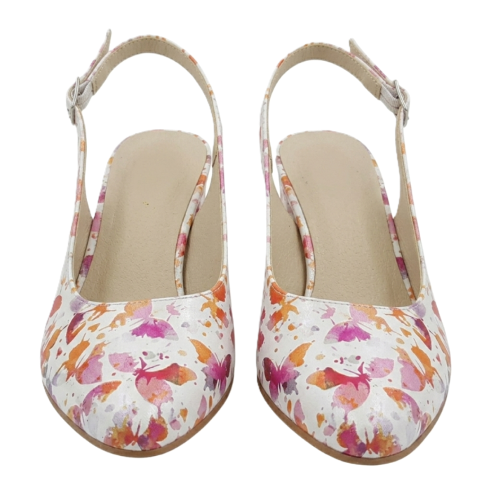 Pantofi-sandale dama Butterfly Bloom, piele naturala, toc 6 cm [2]