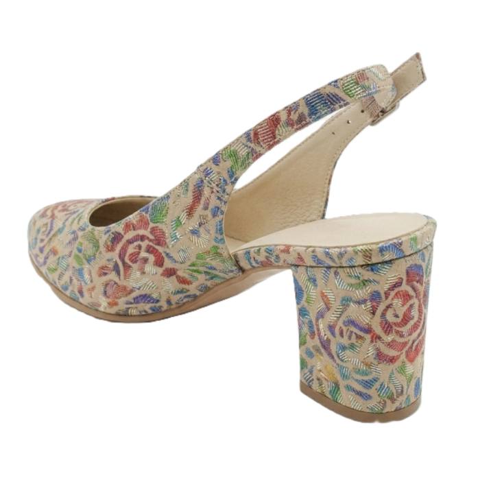 Pantofi-sandale dama Luxury Mosaic, piele naturala, toc 6 cm [2]