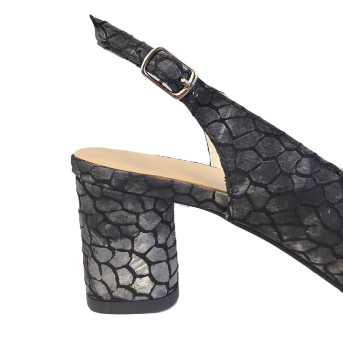 Sandale dama Dark Mosaic, piele naturala, toc 5 cm [6]