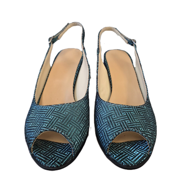 Sandale dama Emerald Metallic, piele naturala, toc 5 cm [4]
