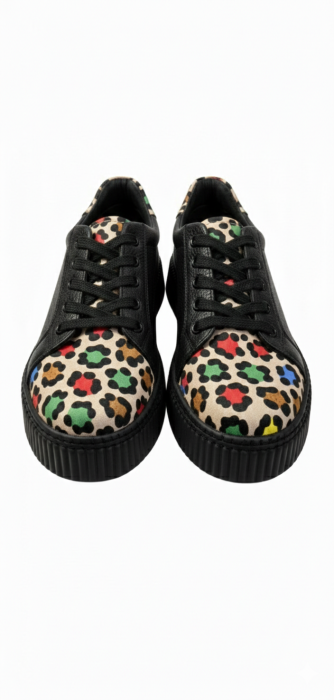 sneakers dama negri piele naturala talpa cusuta leopard multicolor [4]
