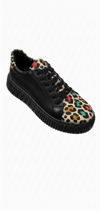 sneakers dama negri piele naturala talpa cusuta leopard multicolor [2]