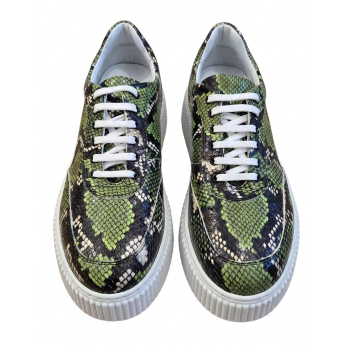 Sneakers dama verzi snake – piele naturala, talpa groasa cusuta [4]