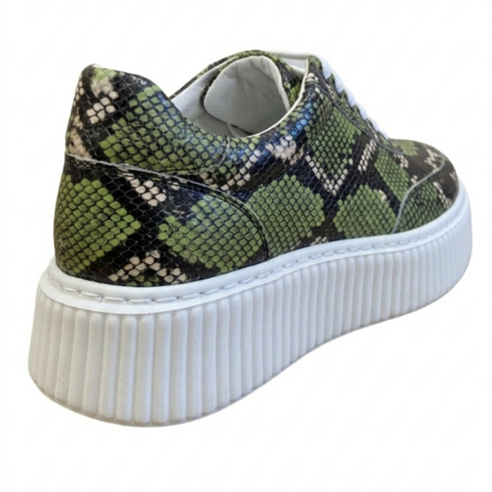 Sneakers dama verzi snake – piele naturala, talpa groasa cusuta [3]