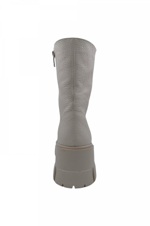 Ghete damă casual, piele naturală bizon, cataramă, talpă ușoară, crampoane mari, bej deschis, SANDALI [2]