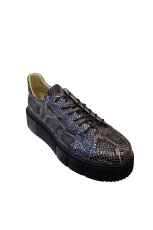 Pantofi damă casual cu imprimeu șarpe, bej-negru, 39 [1]