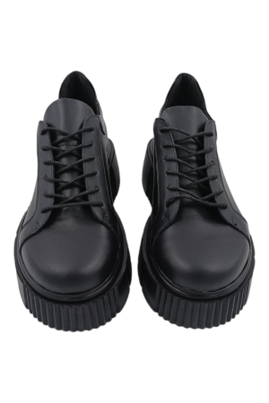 Pantofi damă fără toc, piele naturală box, negru - 37 [3]