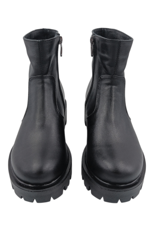 Ghete damă casual, piele naturală, talpă ușoară, negru, 33 [3]