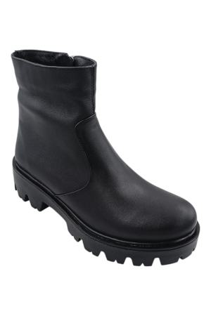 Ghete damă casual, piele naturală, talpă ușoară, negru, 33 [1]