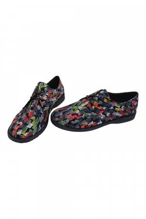 Pantofi casual unisex - piele naturală box, sireturi, talpa usoara, imprimeu picasso [4]