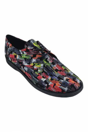 Pantofi casual unisex - piele naturală box, sireturi, talpa usoara, imprimeu picasso [1]
