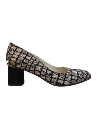 Pantofi damă - pantofi-dama-slip-on-varf-migdalat-python-golden-toc-gros-5cm-sandali