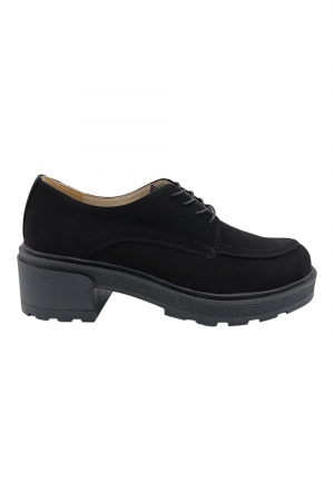 Pantofi damă eleganți, piele naturală velur, talpă ușoară, crampoane, negru, SANDALI [1]