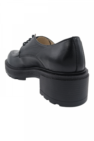 Pantofi damă eleganți, piele naturală, talpă ușoară, crampoane, negru, SANDALI [2]