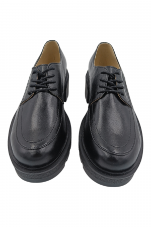 Pantofi damă eleganți, piele naturală, talpă ușoară, crampoane, negru, SANDALI [3]