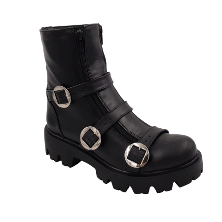 LICHIDARE STOC - Ghete damă negre din piele box – mărimile 35.5 și 35.7