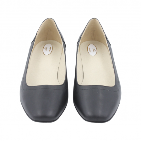 Pantofi damă, piele naturală, negru, toc mic, gros, SANDALI [1]