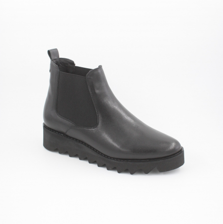 LICHIDARE STOC - Ghete damă casual, piele naturală, elastic, talpă ușoară, negru, 35; 39